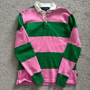 Rowing Blazer Pink and Green Striped Men's Sweater sz S